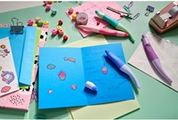 Stabilo bolígrafo roller ergonómico diestro recargable azul pastel claro-3