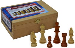 HOT Games Juego de Ajedrez Madera en blanco/caja de madera oscura Kh.89 Tamaño 5