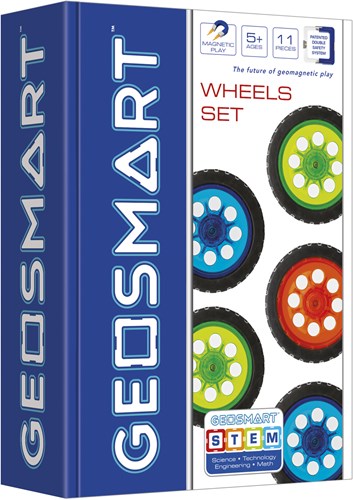 GeoSmart set de construcción magnética Wheel Set con ruedas y motor