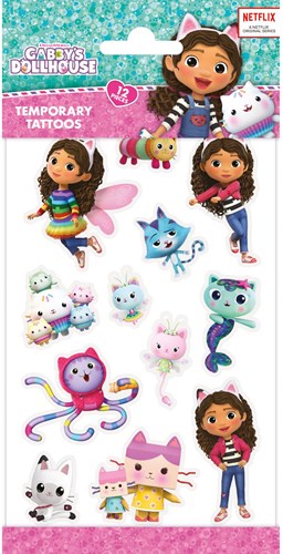 Totum tatuajes Gabby's Dollhouse - tatuajes temporales para niños