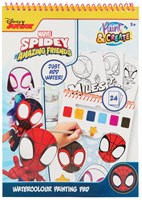 Canenco Spidey libro para colorear con acuarelas para niños - Marvel Spider-Man