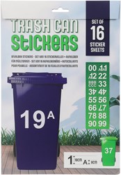 OttoSimon set de pegatinas para cubos de basura 16 - números para contenedores