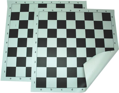 HOT Games tablero de ajedrez vinilo enrollable 55 mm blanco-negro 51 cm juego de mesa