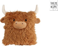 Take Me Home cojín yak peluche 38x33cm almohada abrazo marrón