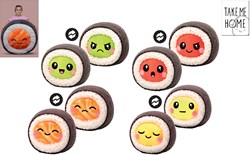 Take Me Home Kawaii Sushi Knuffel XL, 60 x 35 x 60 cm, 4 assorti