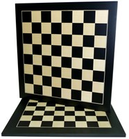 HOT Games Tablero de ajedrez Negro/Arce Incrustado 45 mm 45 cm