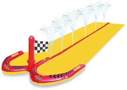 Swim Essentials tobogán de agua - doble pista de carreras con rociador
