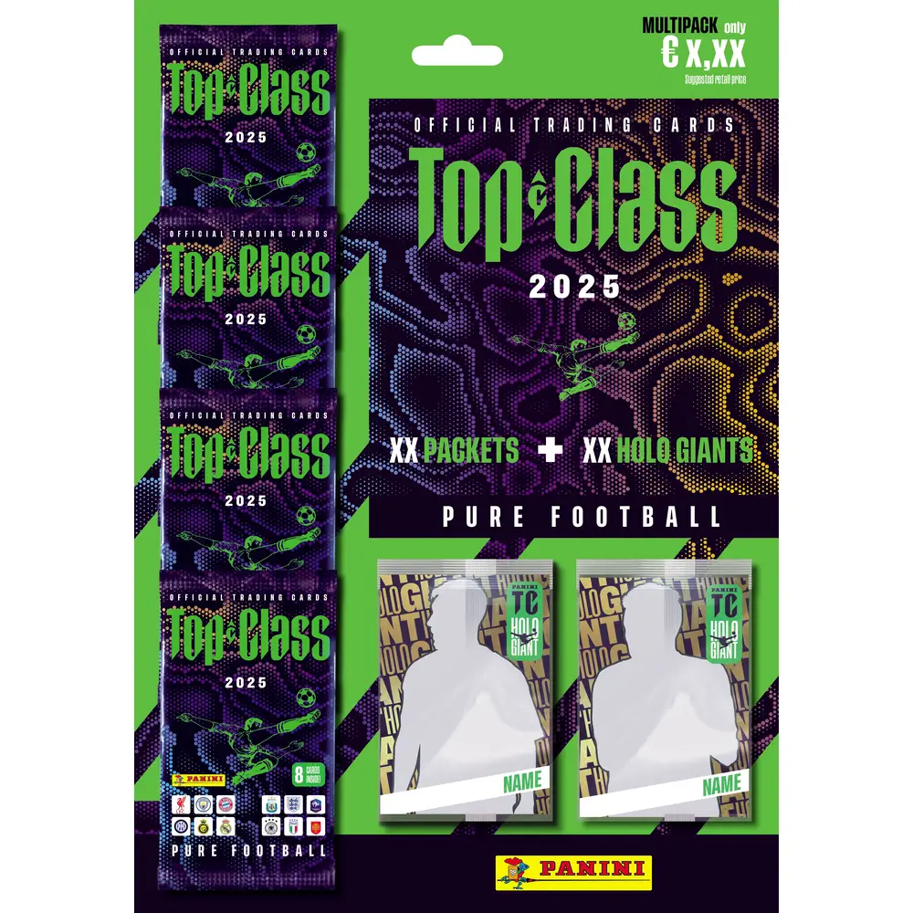 Panini cartas de fútbol Top Class 2025 TCs Multipack - cartas coleccionables