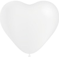 Folat globos corazón blanco 8 unidades - decoración globos corazón