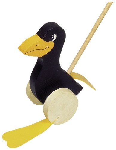 Goki cuervo de madera para empujar - juguete educativo motricidad-2