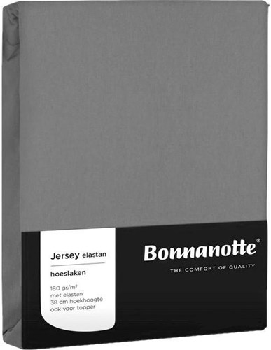 Hoeslaken jersey midden grijs 90x200cm