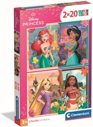 Clementoni puzzle Disney Princess 2x20 piezas - puzzle infantil cartón