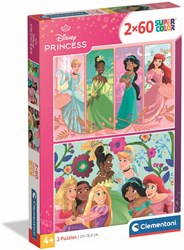 Clementoni puzzle 2x60 piezas Disney Princess colores alegres