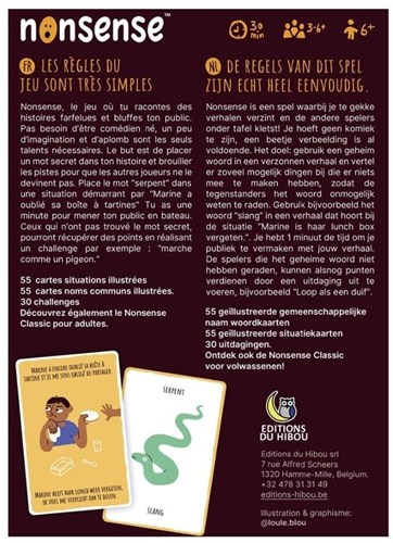 Asmodee juego de cartas Nonsense Family para niños y adultos