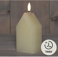 Anna's Collection vela LED casa cera llama 3D marfil 5x6x15cm luz ambiental