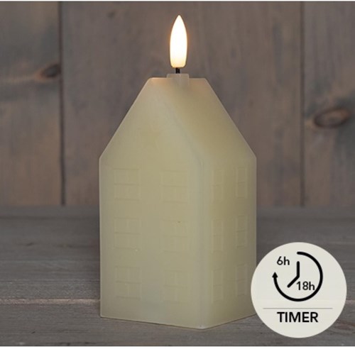 Anna's Collection vela LED casa cera llama 3D marfil 5x6x15cm luz ambiental