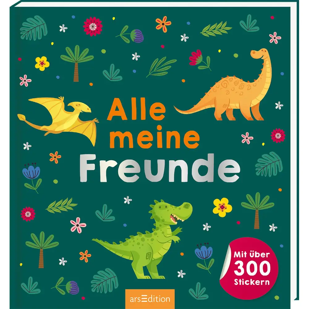 ars Edition libro de amigos dinosaurio con pegatinas y páginas de fotos