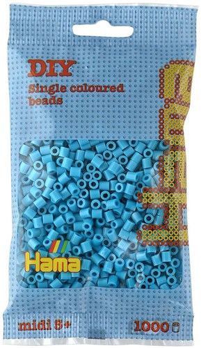 Hama cuentas para planchar - juguete azul celeste 1000 piezas creativo
