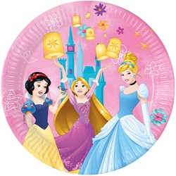 Globos platos de papel Disney Princess FSC 23cm 8 unidades fiesta infantil
