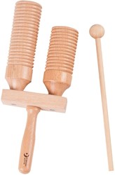 Classic World guiro instrumento musical de madera para niños - doble