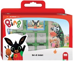 Multiprint Bing set de sellos para niños con sellos de madera y rotuladores