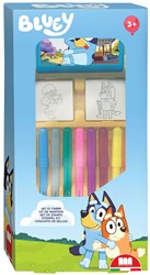 Multiprint Bluey set de sellos con rotuladores y libro para colorear - juguete creativo
