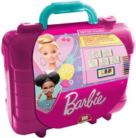 Multiprint Barbie maletín creativo de viaje con sellos y colores para niños