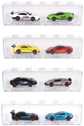 Caja de almacenamiento coches de juguete Roadblasters con 2 coches de carreras die-cast 7 cm