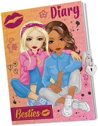 Besties diario A5 con candado en forma de corazón para niños