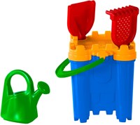 Cavallino set cubo castillo juguete con regadera y 4 accesorios