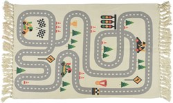 Alfombra de juego pista de carreras habitación infantil - tapete con carretera 80x120cm