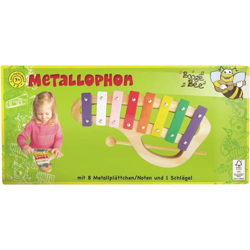 Vedes metalófono instrumento musical de madera con 8 tonos para niños