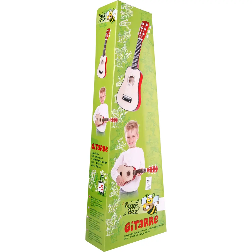 Vedes guitarra de madera con 6 cuerdas para niños, instrumento musical 55cm
