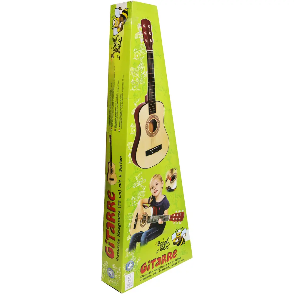 Vedes guitarra de madera con 6 cuerdas, 75cm guitarra infantil música