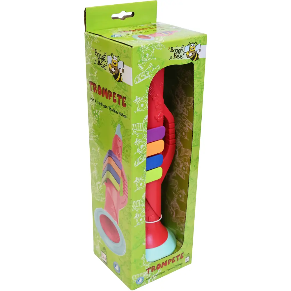 Vedes trompeta juguete roja 27cm instrumento musical educativo