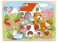 Woody Puzzle de la granja Woody 30x23cm 91929