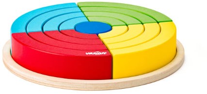 Woody Círculos apilables arcoíris juguete madera motricidad colores