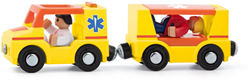 Woody set de coche de juguete para tren ambulancia con figuras