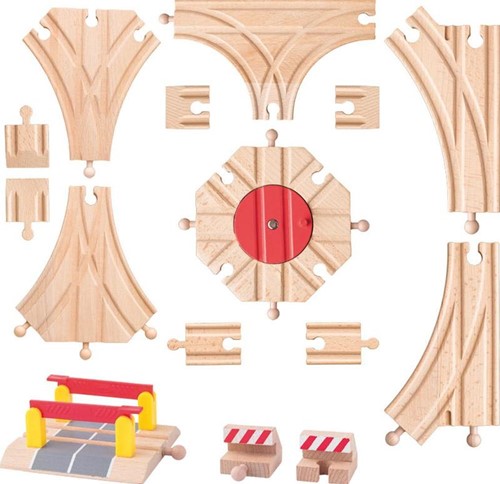 Woody Woody trein uitbreidingsset 15 dlg 91813