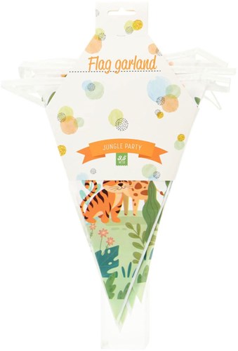 Guirnalda animales de la jungla plástico colorido 3,5 metros decoración fiesta