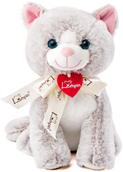 Lumpin peluche gato Jacqueline 25 cm juguete suave gris
