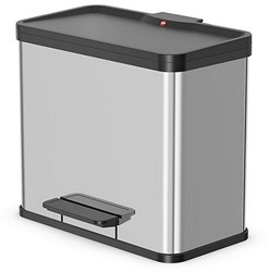 Hailo cubo de pedal separación de residuos 3x9L gris metálico cocina