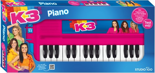 Piano de juguete K3 con pad de batería y entrada para auriculares - azul