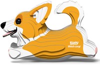 Eugy puzzle 3D perro Welsh Corgi - kit creativo de cartón ecológico-3