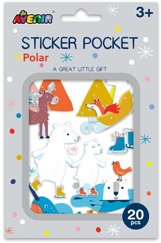 Avenir sticker pockets - Set de pegatinas de animales polares para niños