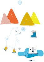 Avenir sticker pockets - Set de pegatinas de animales polares para niños-2