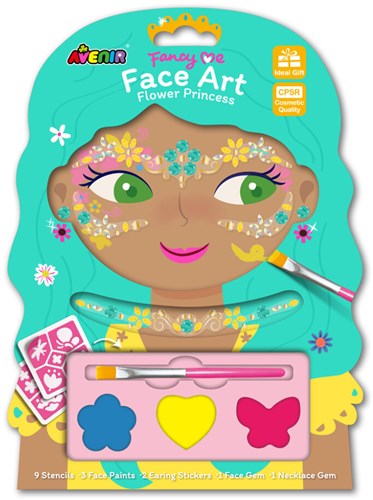 Avenir set de maquillaje princesa de las flores - face art creativa para niños
