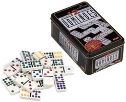 Longfield Games Domino Dubbel 12 in blik punten kleur