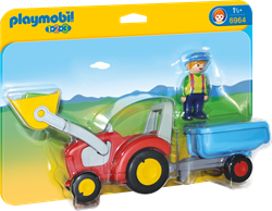 Playmobil 1.2.3 Tractor with Trailer