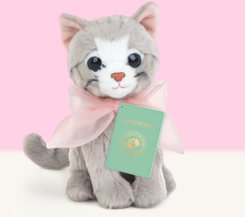 Studio Pets peluche gato Bella 23cm gatito British Shorthair suave-2